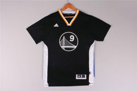 Maillot De Basket Golden State Warriors Andre Iguodala 9 Manches Courtes Noir